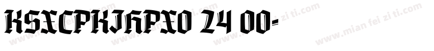 KSXCPKJHPX0 24 00字体转换